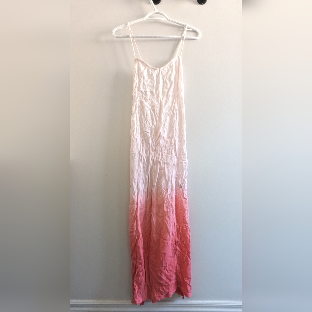 COPY - Aerie pink ombre dip dye viscose coverup maxi dress, women's xs extra sm…